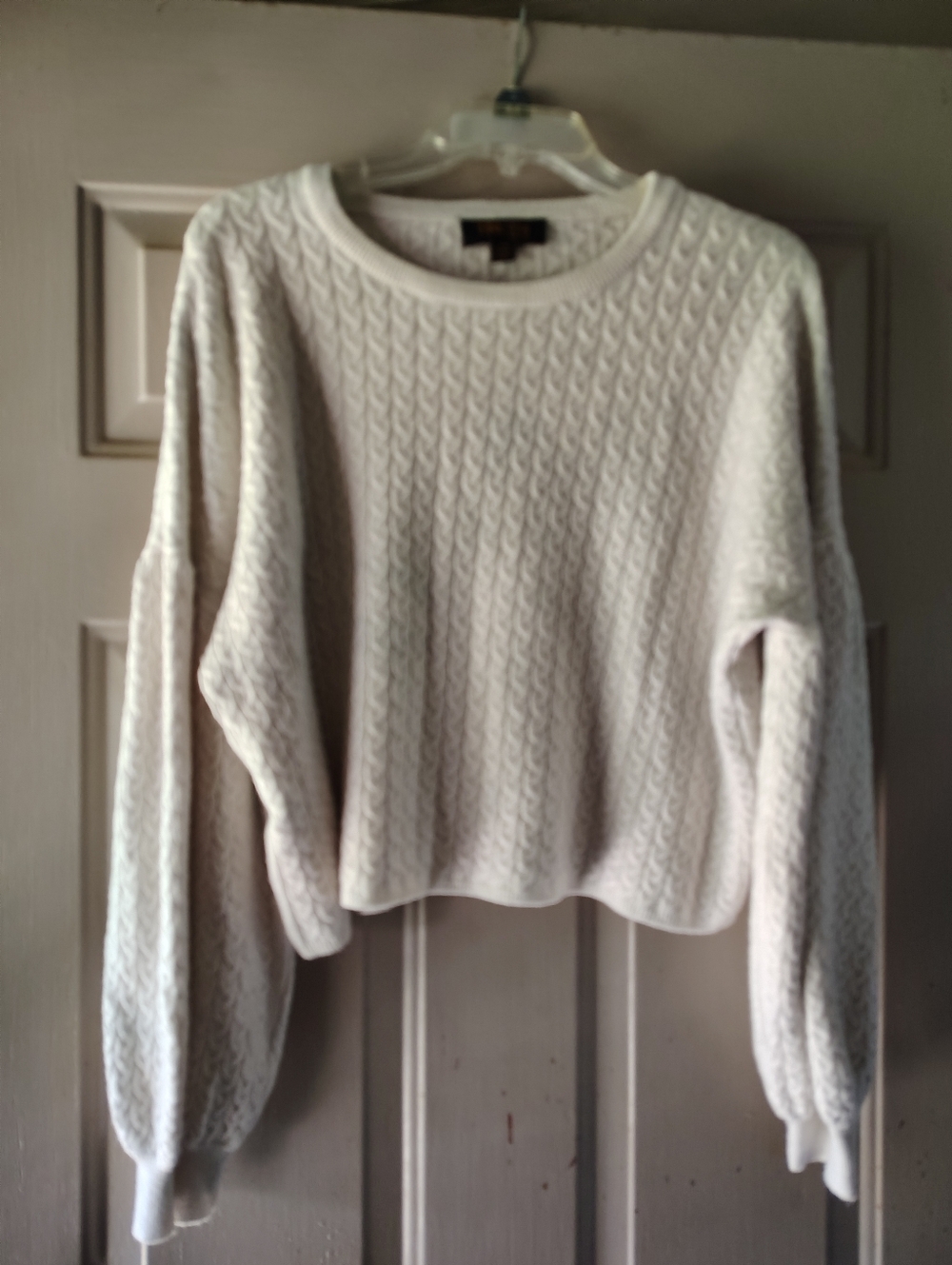 TRUTH by Republic Cream Cable Knit Sweater Womens Large